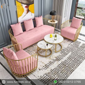 Sofa Tamu Pink Cantik