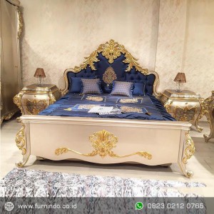 Tempat tidur ukiran gold