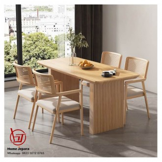 Set Meja Makan Minimalis Jati Modern