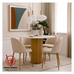 Set Meja Makan Salur Bulat